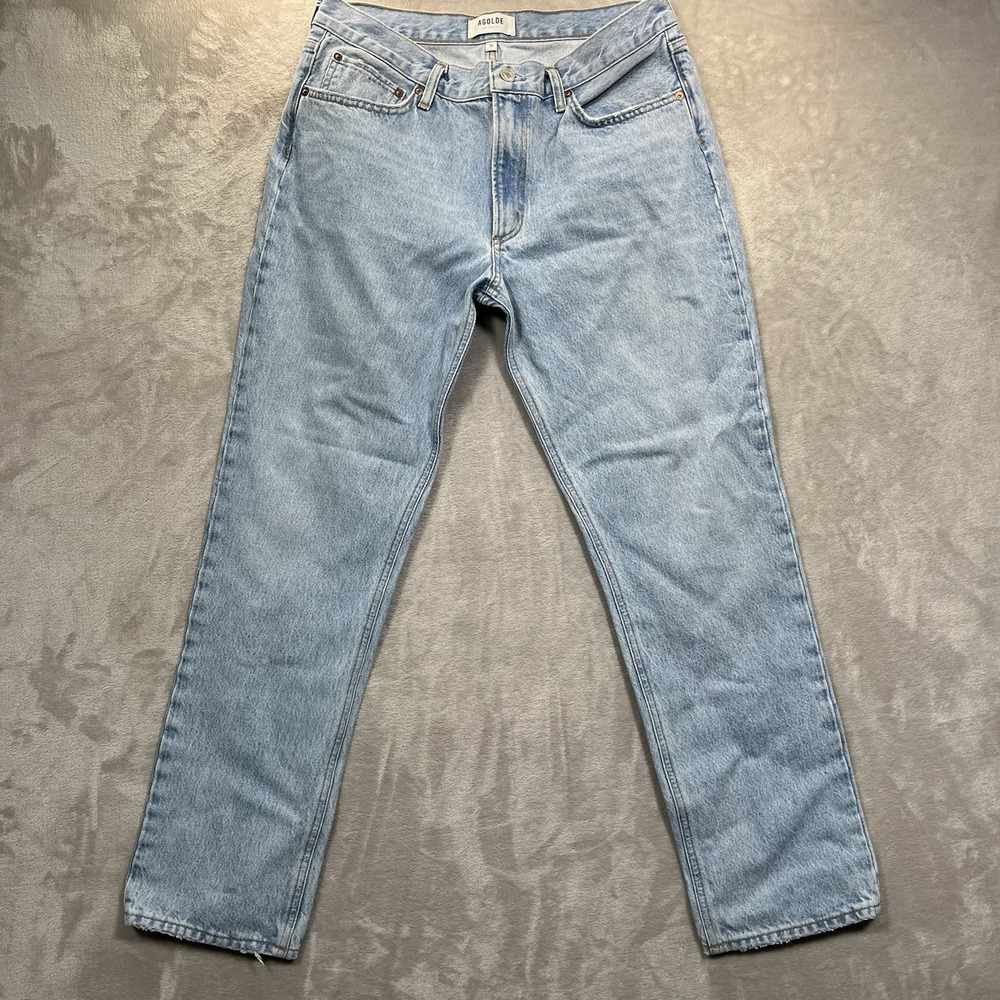 AGOLDE Lyle Jeans Mid Rise Size 30 Light Wash Denim